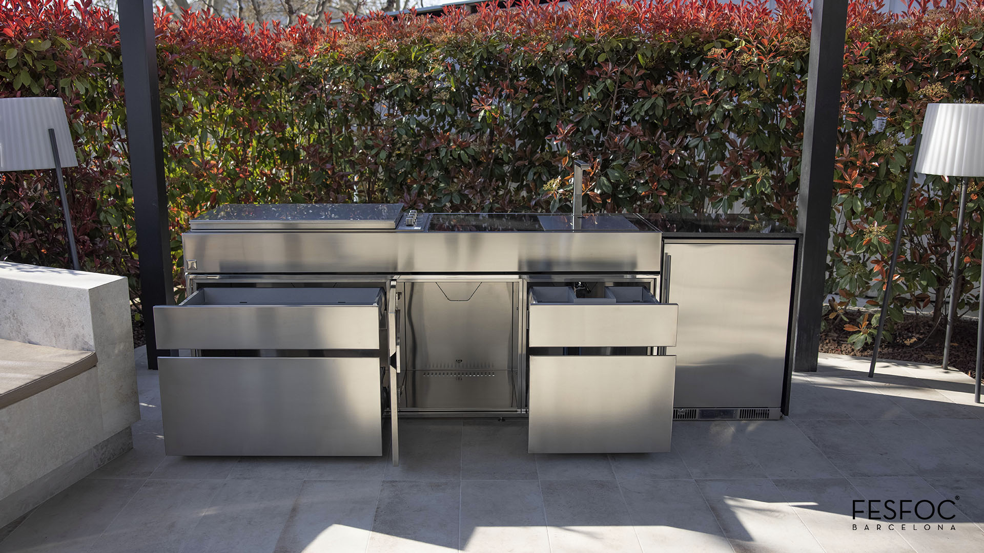 cocina de gas exterior