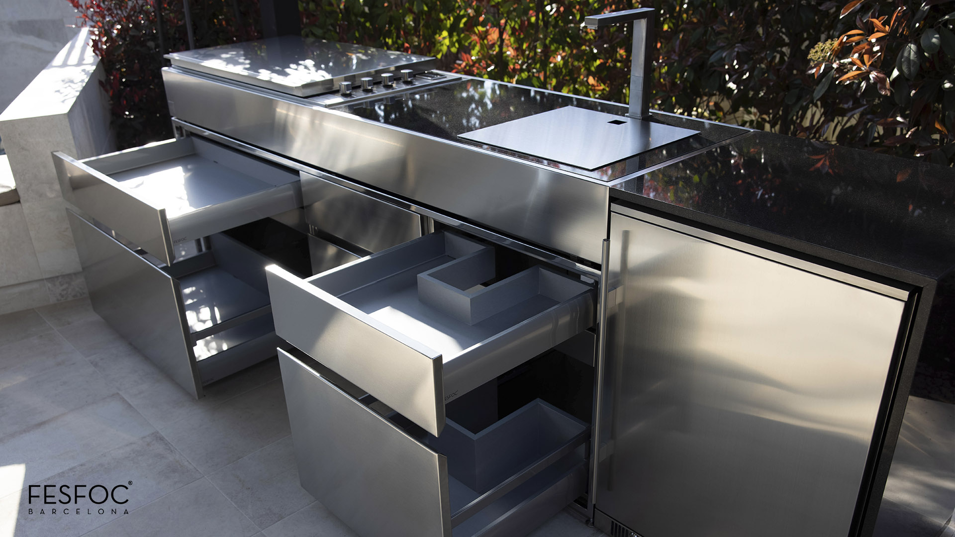 cocina exterior gas