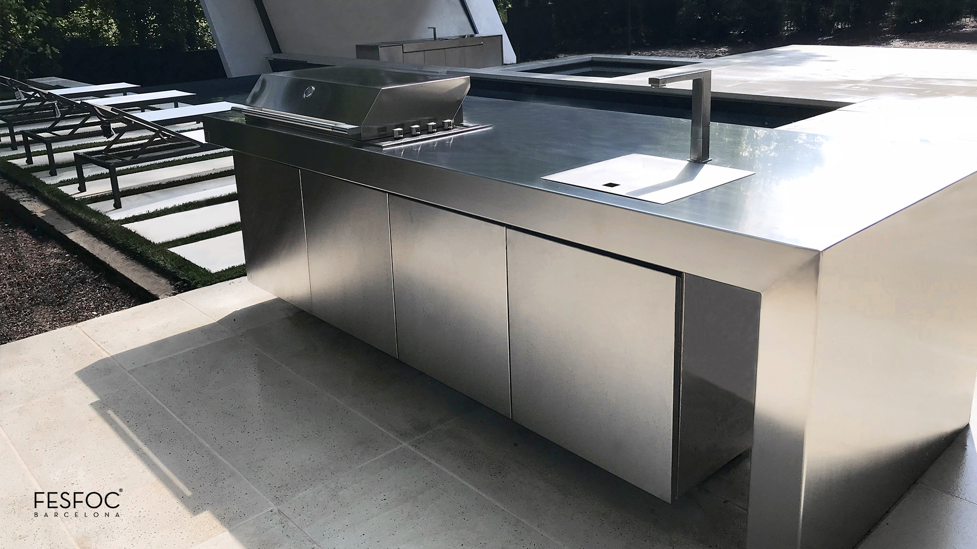 isla cocina acero inoxidable
