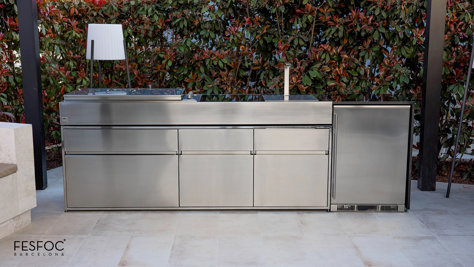cocina con barbacoa