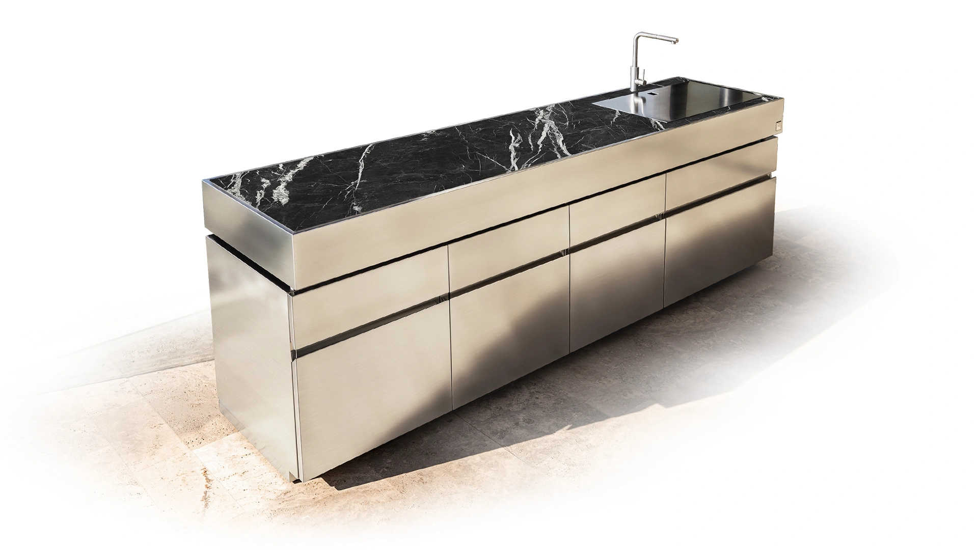 cocina exterior acero inoxidable