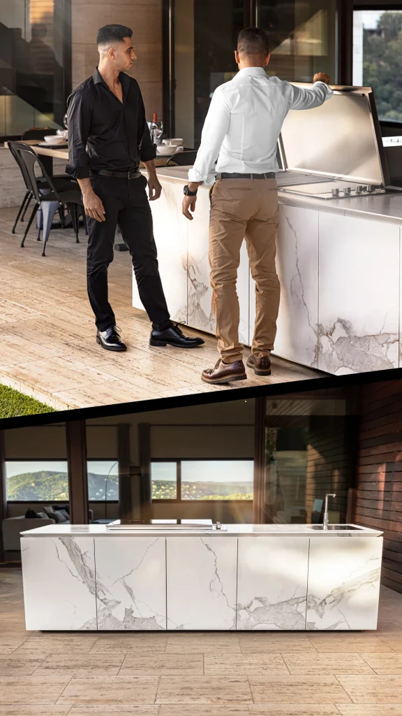 cocinas exteriores con barbacoa