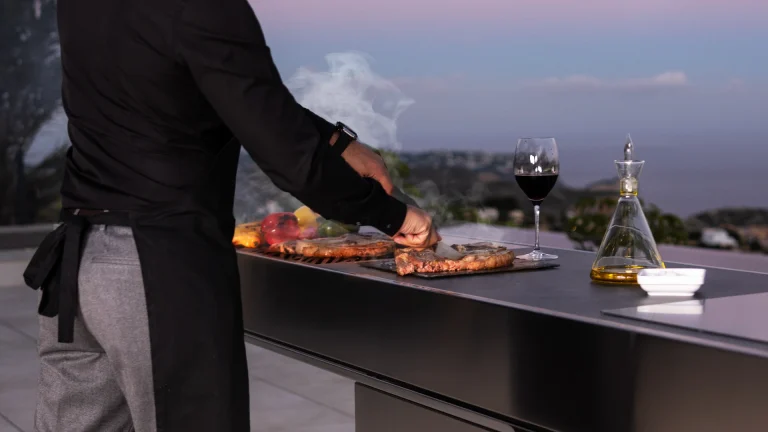 encimera exterior barbacoa