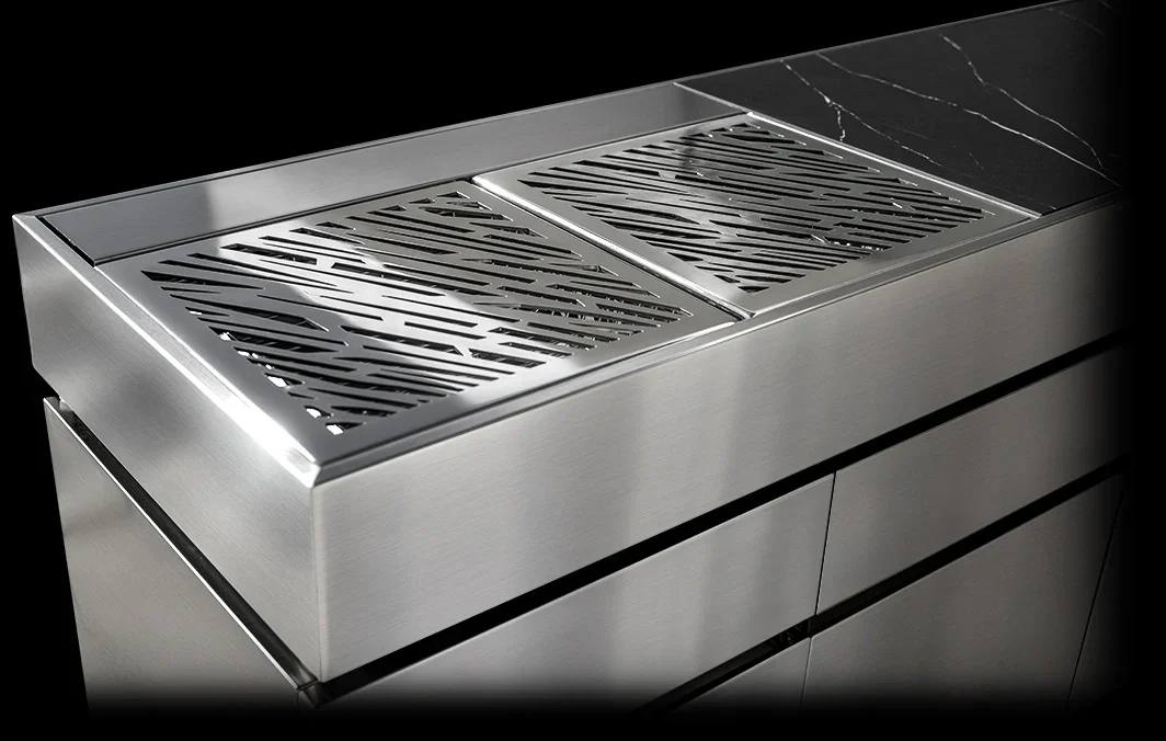 barbacoa acero inoxidable carbon