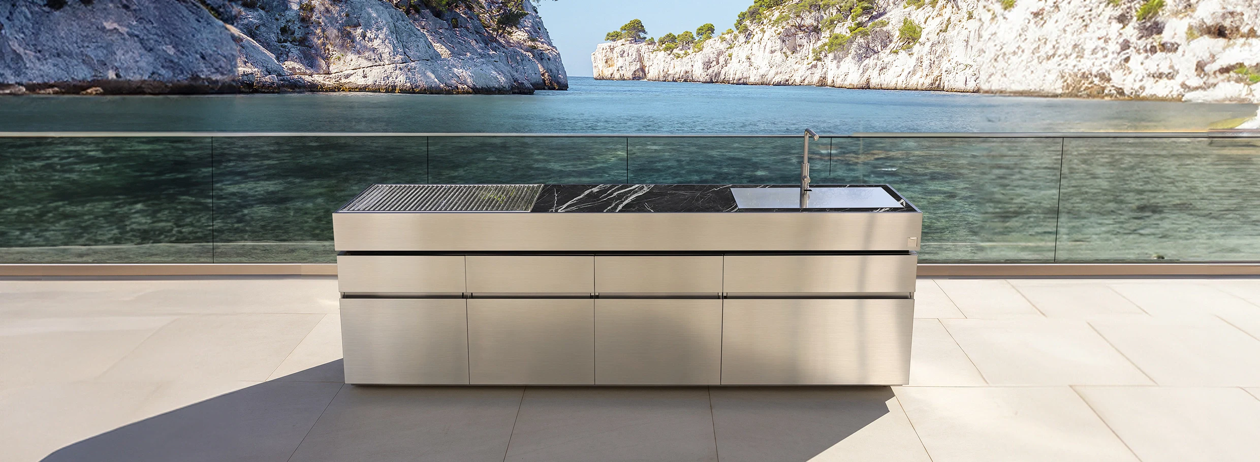 cocina acero inoxidable exterior