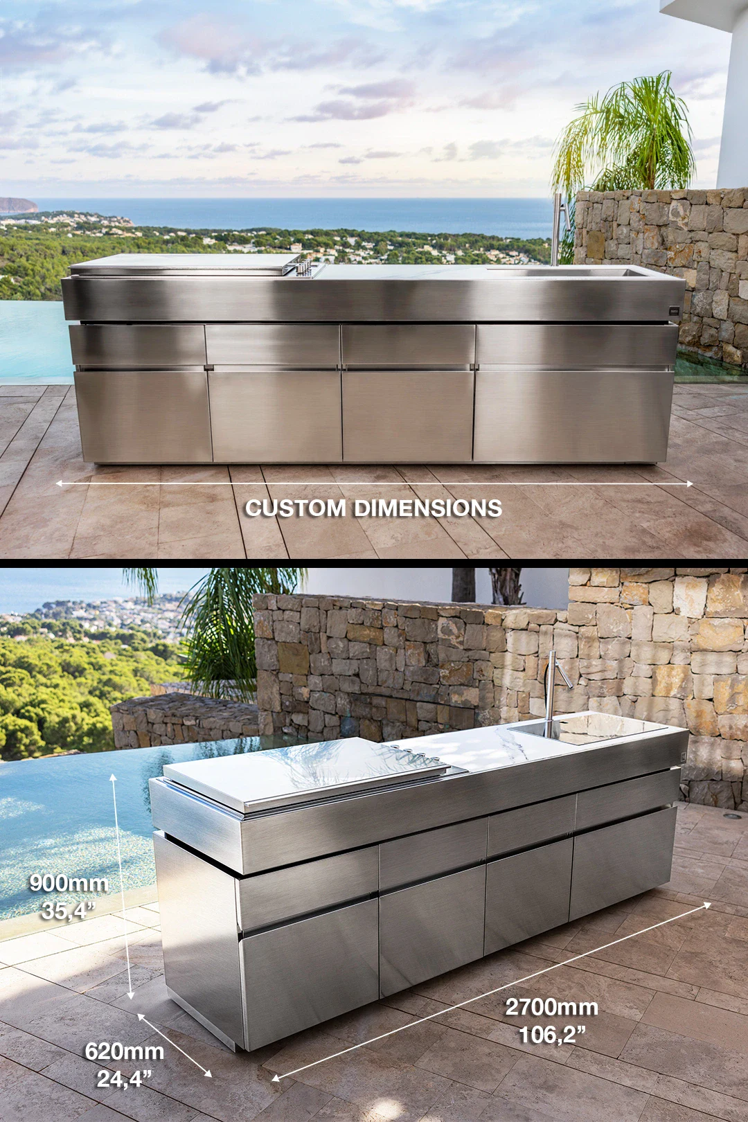 cocina exterior para terraza