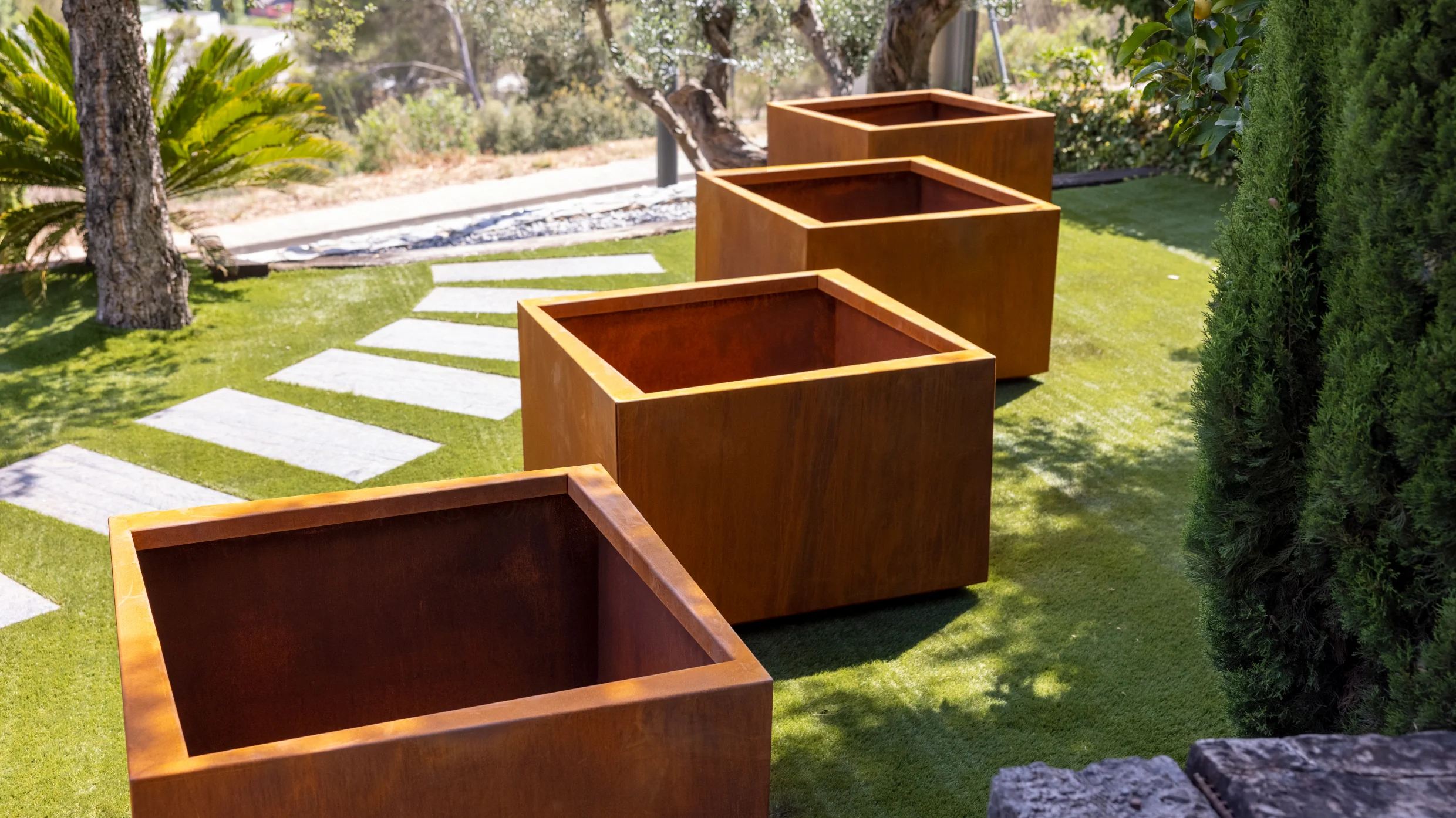 jardineras de acero corten