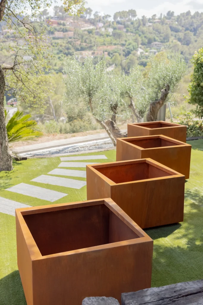 jardineras de acero corten