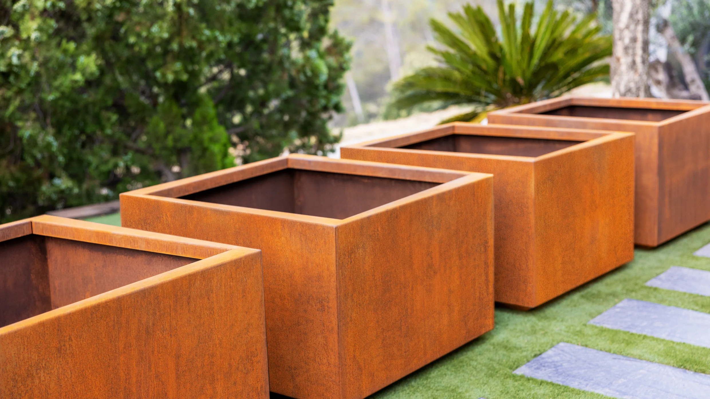 macetero acero corten