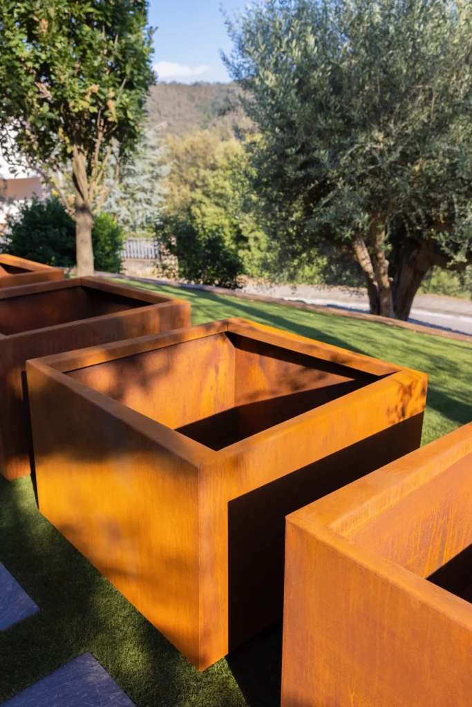 macetero acero corten