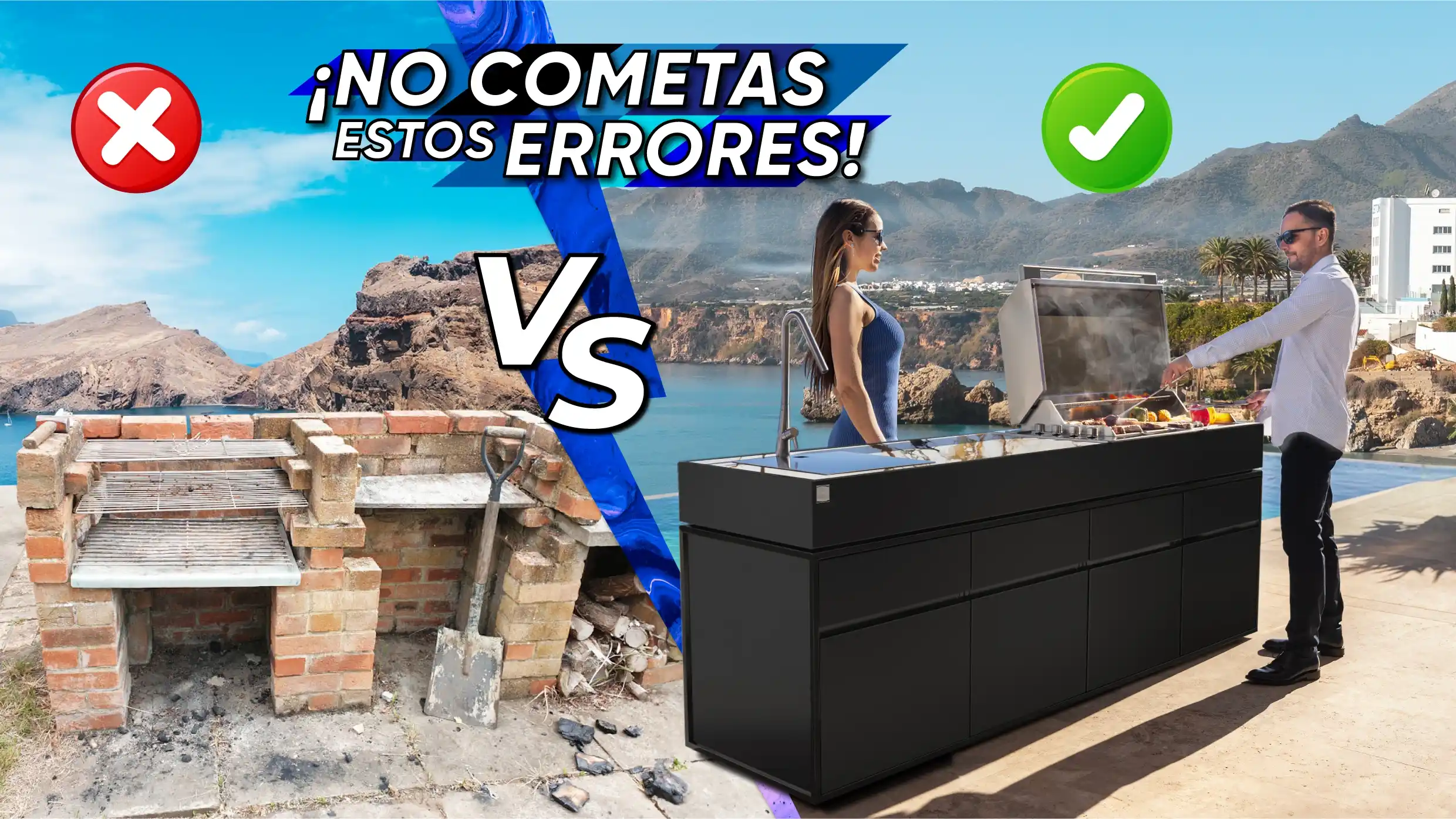 cocina de exterior alta gama vs gama baja