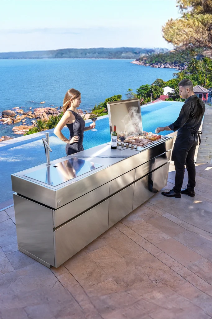 cocina exterior acero inoxidable