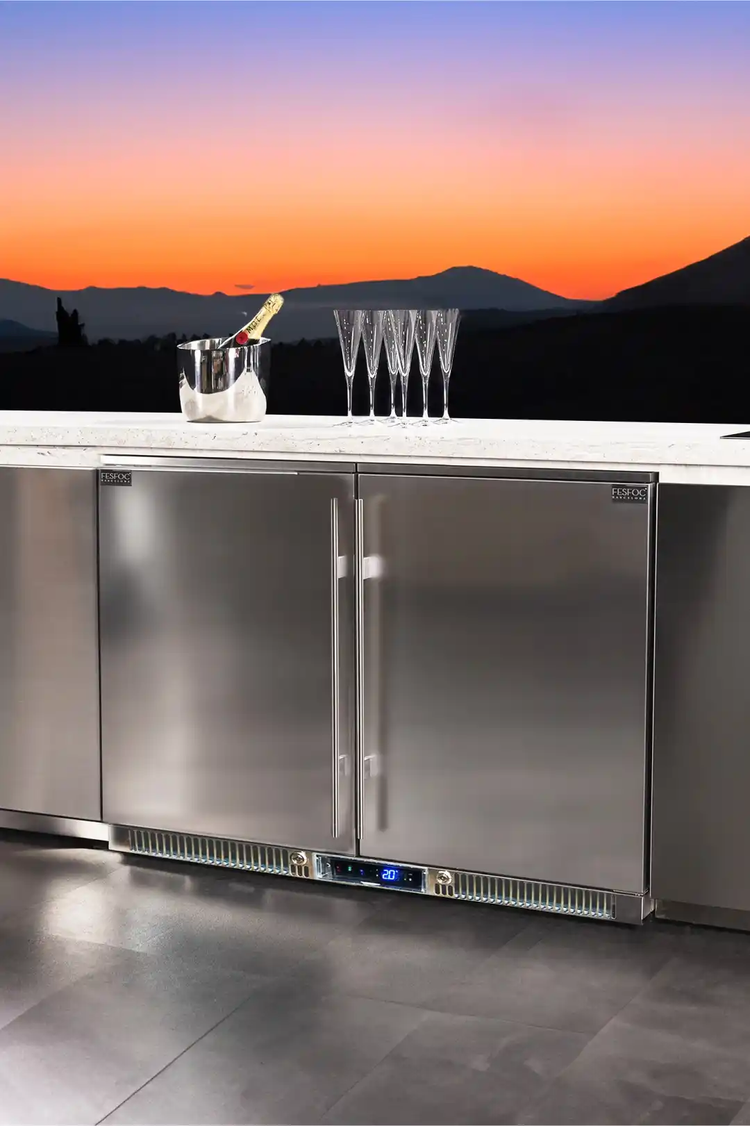 cocina exterior acero inoxidable