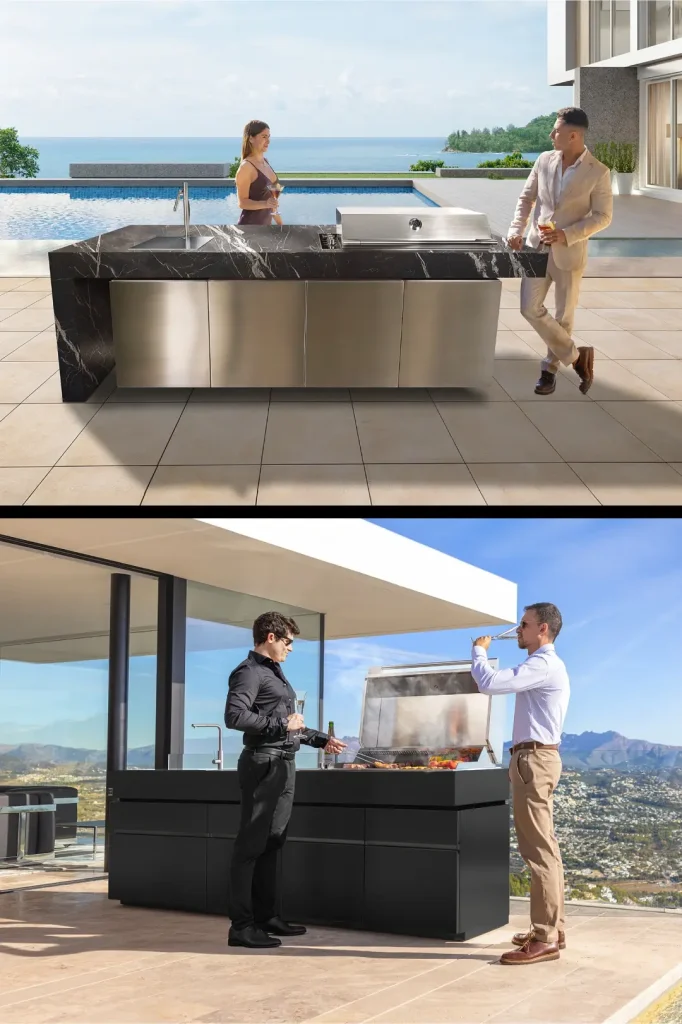 cocina exterior acero inoxidable