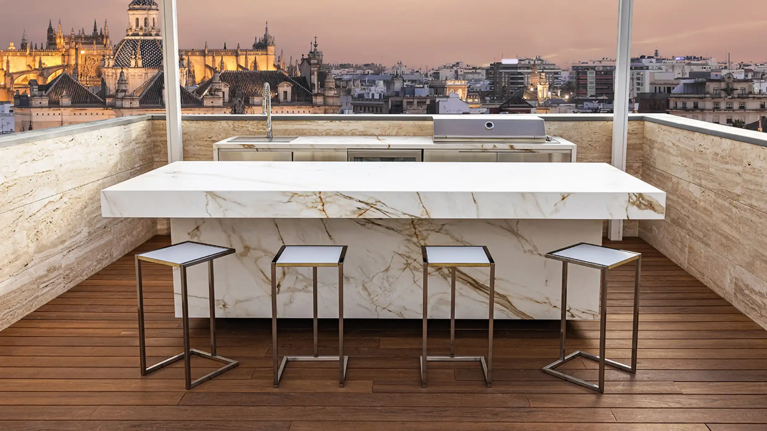 cocina exterior en terraza