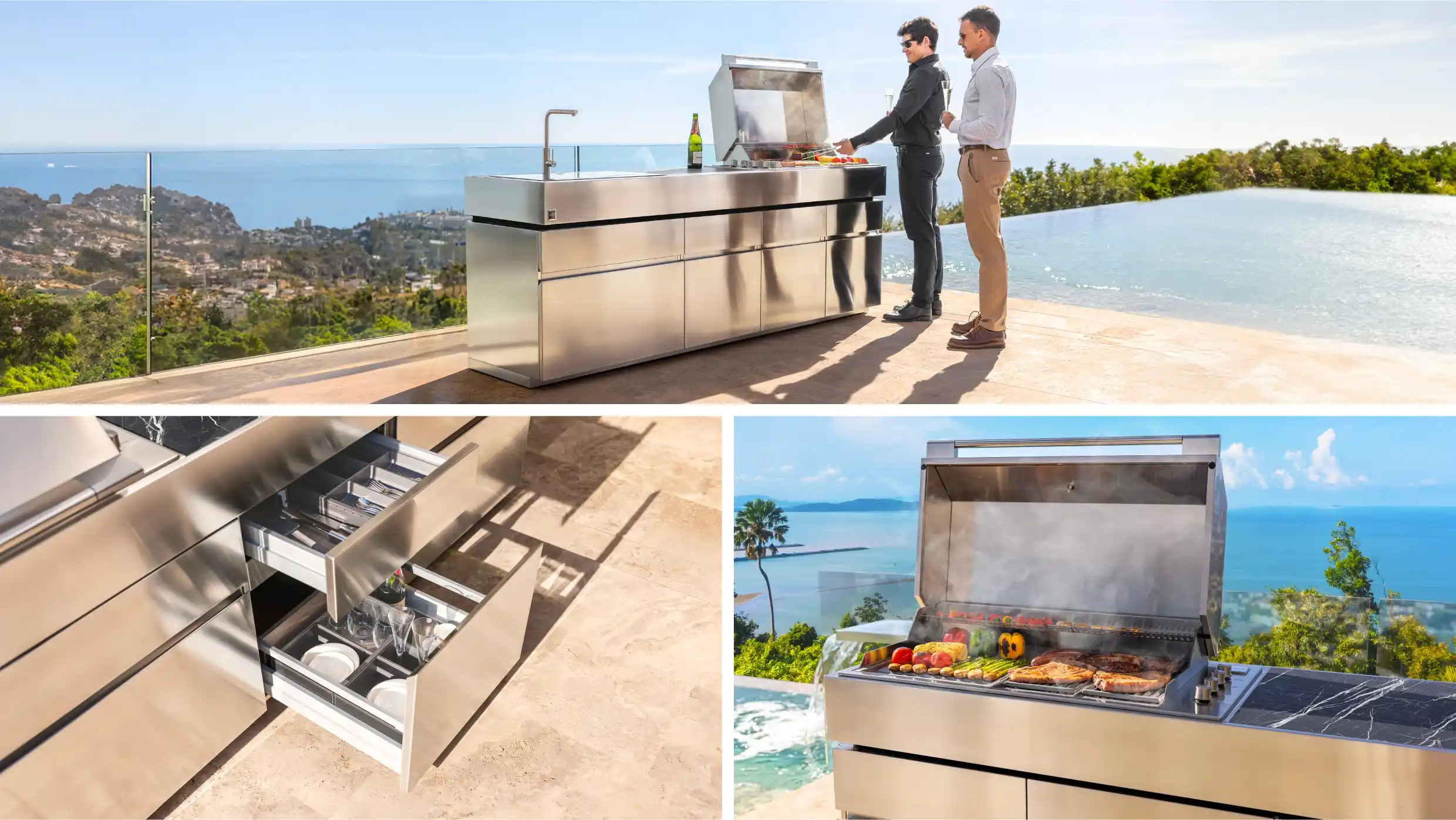 cocinas de exterior con barbacoa
