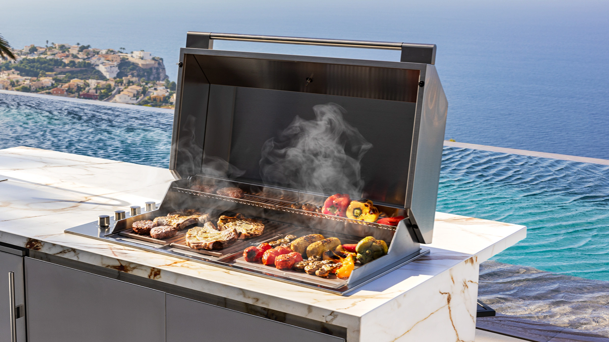 cocinas exteriores con barbacoa