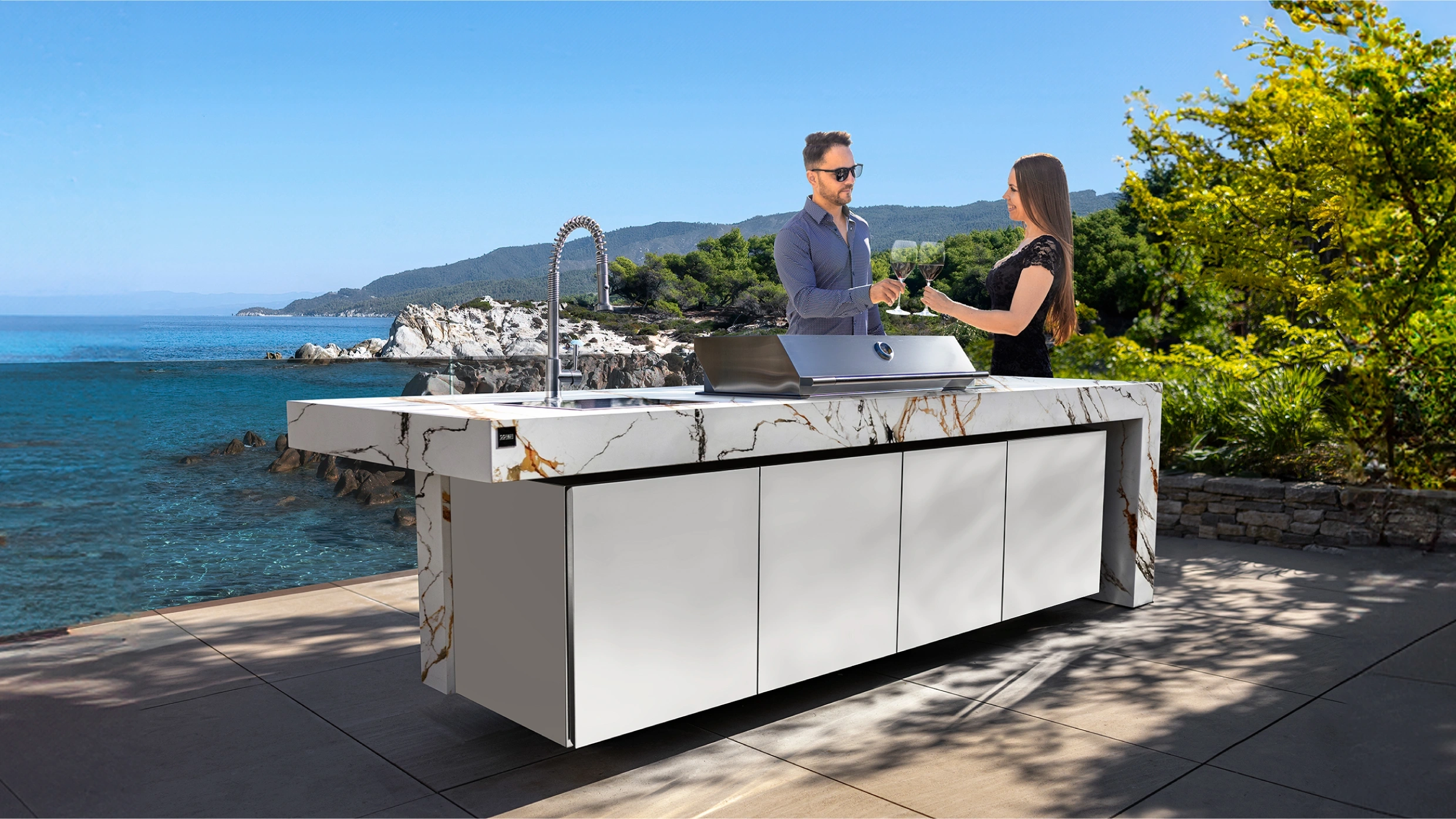 encimera de cocina de exterior
