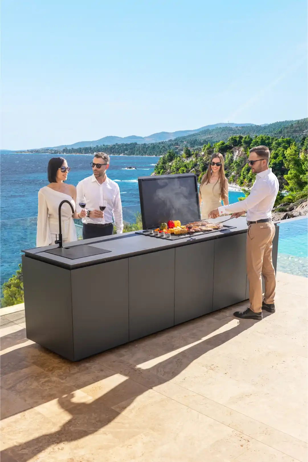 optimice el almacenamiento cocina exterior