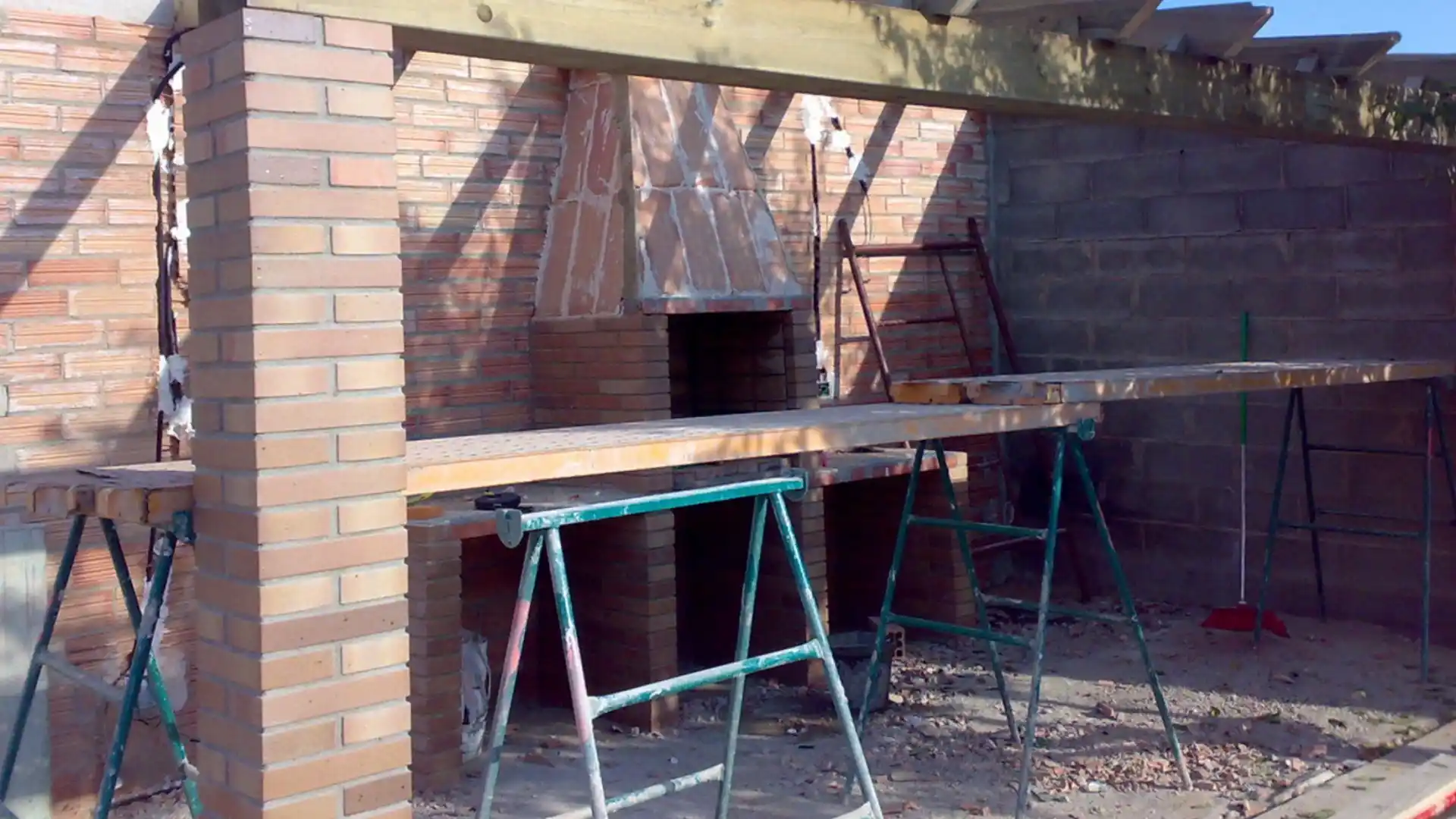 zona bbq de obra